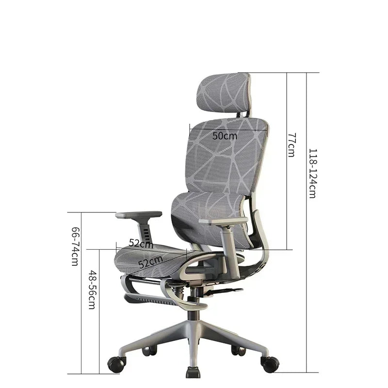 Ergonomic Gaming Office Chair Adjustable 3D Armrests Headrest Lumbar Support Computer Desk Chair with Footrest & Reclining Backrest
