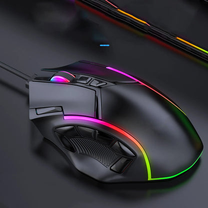 Ενσύρματο RGB Gaming Mouse 12800DPI με 12 Πλήκτρα, Ορισμό Macro, Ανταλλακτικά Αξεσουάρ Υπολογιστή, Φωτοηλεκτρική Λειτουργία