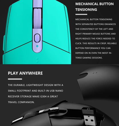 Logitech G305 Wireless Gaming Mouse with HERO Sensor, 12000 DPI, Lightweight Wireless Mouse, 9-Month Battery Life for PC & Laptop Gaming