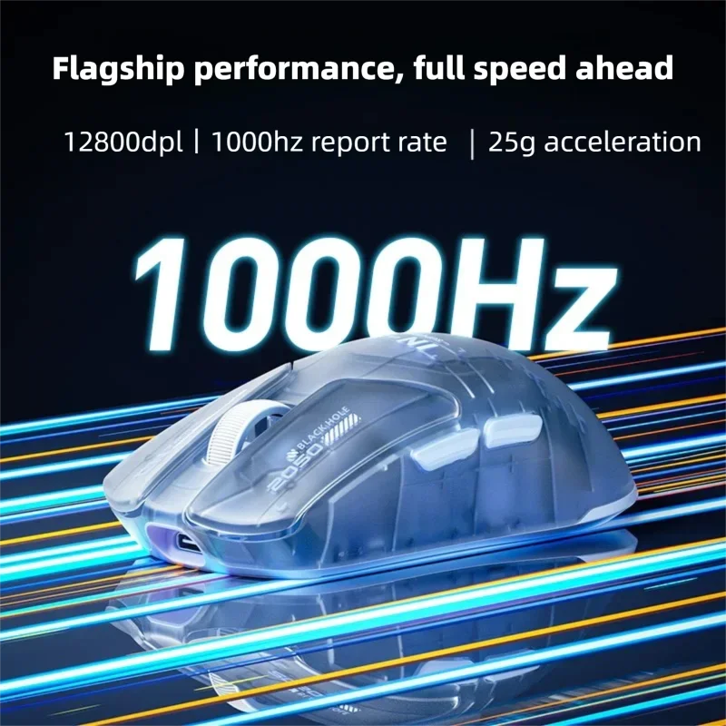 INPHIC INX SE Lightweight Wireless Gaming Mouse, 12800 DPI Wireless Gaming Mouse, 1000Hz Polling Rate, Rechargeable Gaming Mouse for PC & Laptop