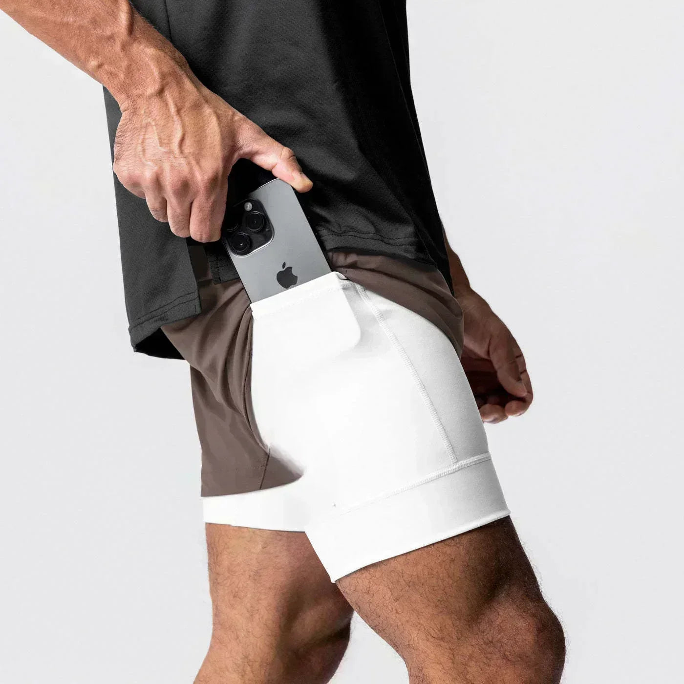 Dragon Ball Men's Double-layer Shorts Son Goku Summer Japanese Anime Fake Two-piece Sports Fitness Quick-drying Shorts, Produit gaming premium Fraquane, produits de luxe, nouvelle génération, équipement gamer
