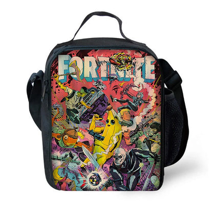 Child Hot Game F-FortniteS Insulated Large Capacity Bag for Boy Girl Student Outdoor Picnic Resuable Thermal Cooler Lunch Box