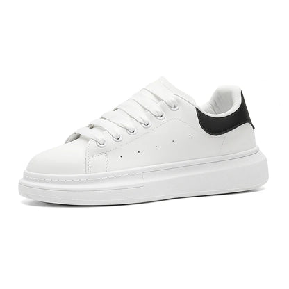 White Minimalist Sneakers For Men Comfy Leather Casual Sneakers Man Platform Skateboard Shoes Outdoor Low-cut Men's Sports Shoes