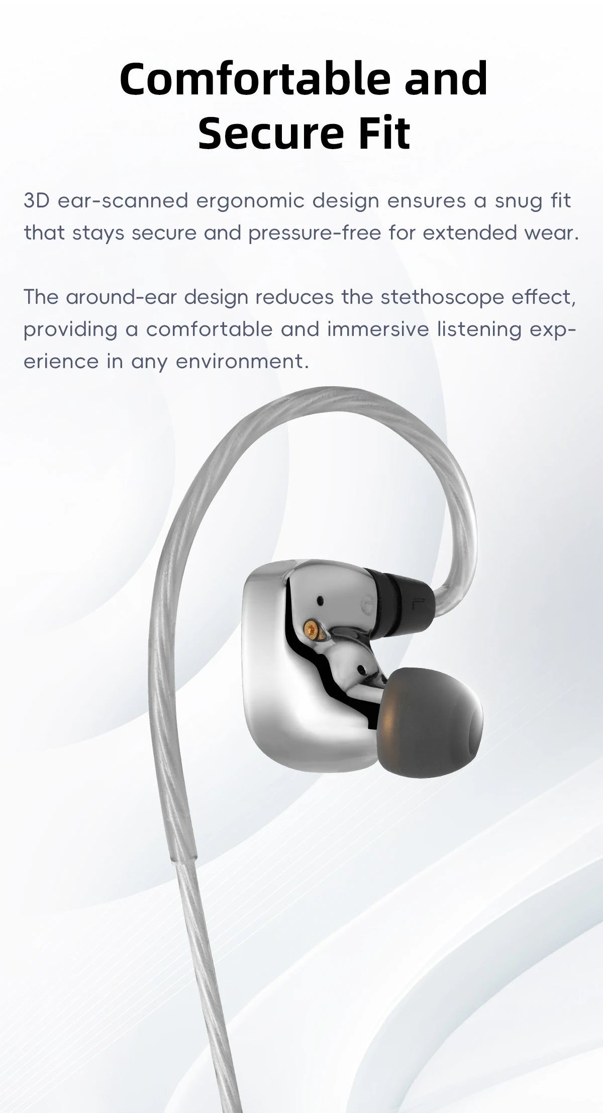 SIVGA SM100 10mm Dual-Chamber Dynamic Driver In-Ear Wired Earphones 0.78 mm 2-Pin Detachable Cable with Mic for Music/Gaming