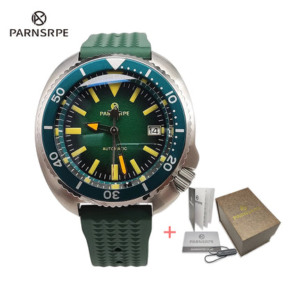 PARNSRPE Diver's Luxury Men's Watch Small Abalone Automatic Mechanical Watch Movement Aseptic Dial Sapphire Glass
