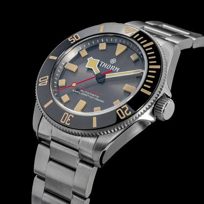 THORN 39mm Titanium Watch Men Homage Vintage PT5000 Movement Automatic Sapphire Crystal C3 Super Luminous 200M Waterproof Watch