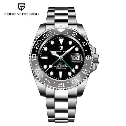 PAGANI DESIGN 40MM GMT Watches for Men Luxury Sapphire AR Mechanical Watch Ceramic Bezel Automatic 100M Waterproof Gift watch