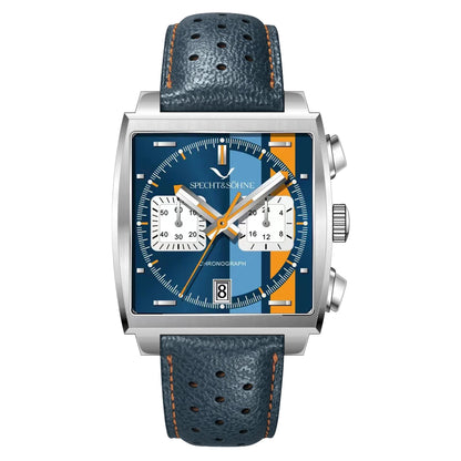 Specht&Sohne New Arrivals Japan VK64 Chronograph Men Quartz Watch 316L Stainless Steel Leather Strap Luminous Waterproof 30M