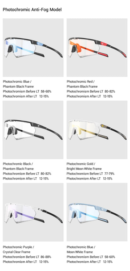 Kapvoe Real Carbon Fiber Cycling Glasses Sunglasses for Men Lightweight Photochromic UV400 MTB Bike Bicycle Sports Eyewear