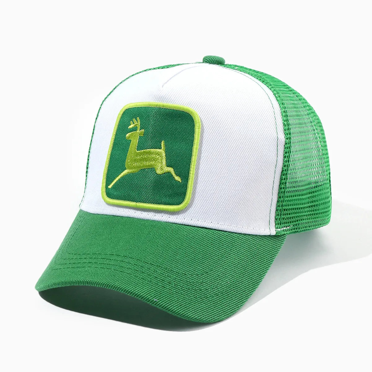 Cappellino da donna Elk Embroidery con visiera a becco d’anatra, cappellino da baseball a tesa larga con protezione solare, cappellino in rete regolabile, cappellino pronto per l’esportazione