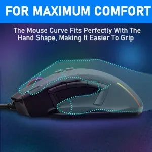 E-YOOSO X-41 Pro USB Wired Gaming Mouse, RGB Programmable Gaming Mouse with 12400 DPI, 11 Programmable Buttons, Ergonomic Optical Mouse for PC & Laptop