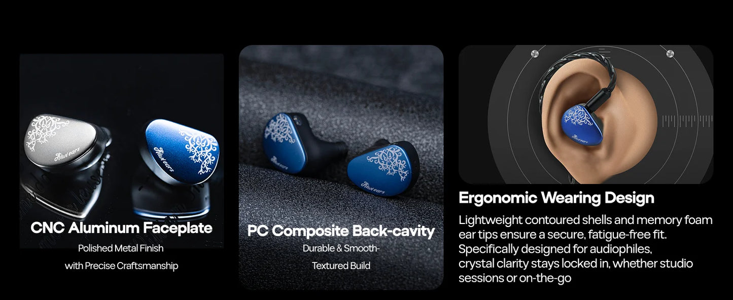 Linsoul Kiwi Ears Cadenza II HiFi Earphones 10mm Titanium Dynamic Driver IEM with KARS 2.0, Detachable Cable, Premium Wired Earbuds