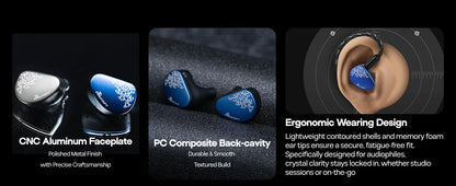 Linsoul Kiwi Ears Cadenza II HiFi Earphones 10mm Titanium Dynamic Driver IEM with KARS 2.0, Detachable Cable, Premium Wired Earbuds