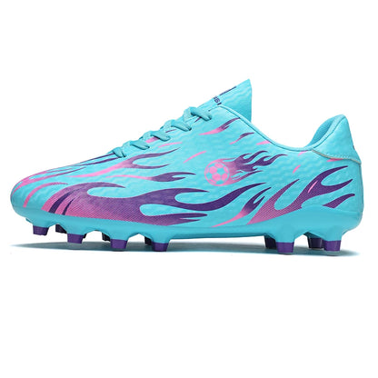 Chaussures de football professionnelles pour enfants, chaussures de foot pour hommes, basses, avec maintien de la cheville, sportives, pour jeunes, pour match et entraînement, antidérapantes, résistantes