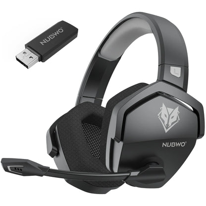 NUBWO G06 Pro Wireless Gaming Headset with Charging Station for Headset and PS5 Controller 17ms Low Latency Dynamic 50mm Drivers