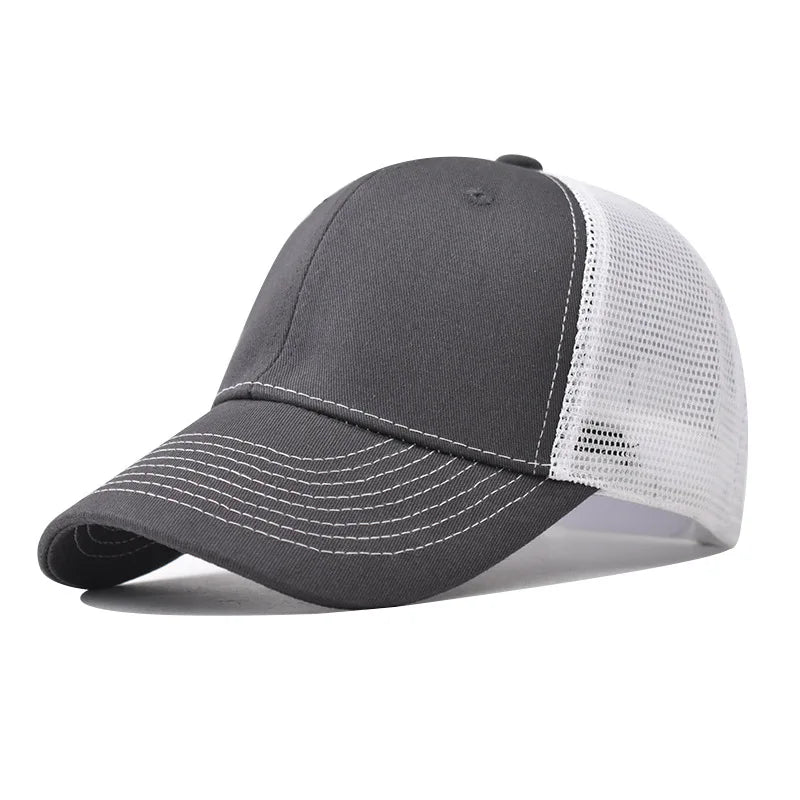 Cappellino da baseball per adulti, cappellino a rete, visiera curva poco profonda, cappello unisex, cappello estivo, cappello traspirante, cappellino da ombra, cappellino per primavera e autunno, cappellino hip hop aderente