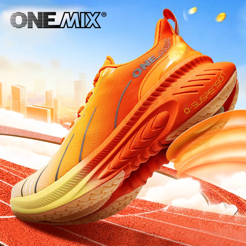 ONEMIX Neue Laufschuhe mit Dämpfung für Herren, geeignet für intensive Läufer, Schnürschuhe, Sportschuhe für Damen, rutschfeste Outdoor-Sportschuhe für Herren