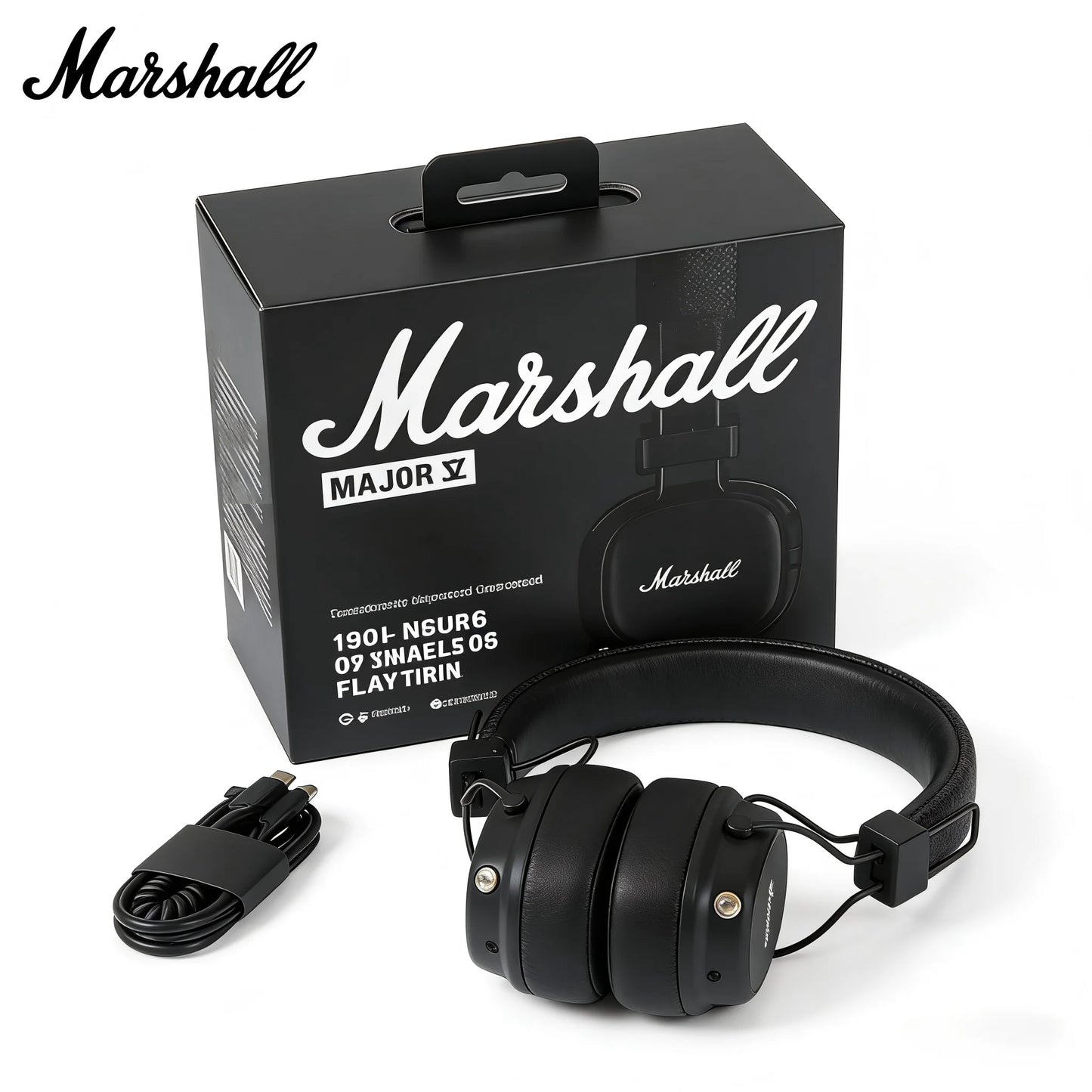 Marshall Major V On-Ear Bluetooth Headphones – Wireless Deep Bass Foldable Headset with Microphone for Sports, Gaming & Everyday Use