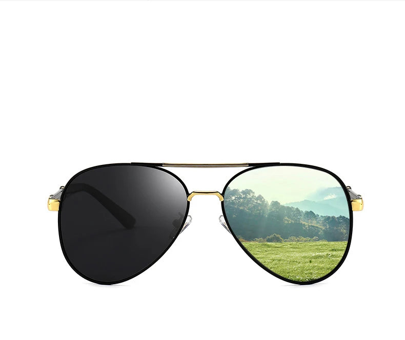 Classic Big Pilot Sunglasses Men Women Luxury Metal Black Aviation Sun Glasses Male Fashion Driving Vacation Shades UV400 Goggle