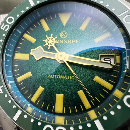 PARNSRPE Diver's Luxury Men's Watch Small Abalone Automatic Mechanical Watch Movement Aseptic Dial Sapphire Glass