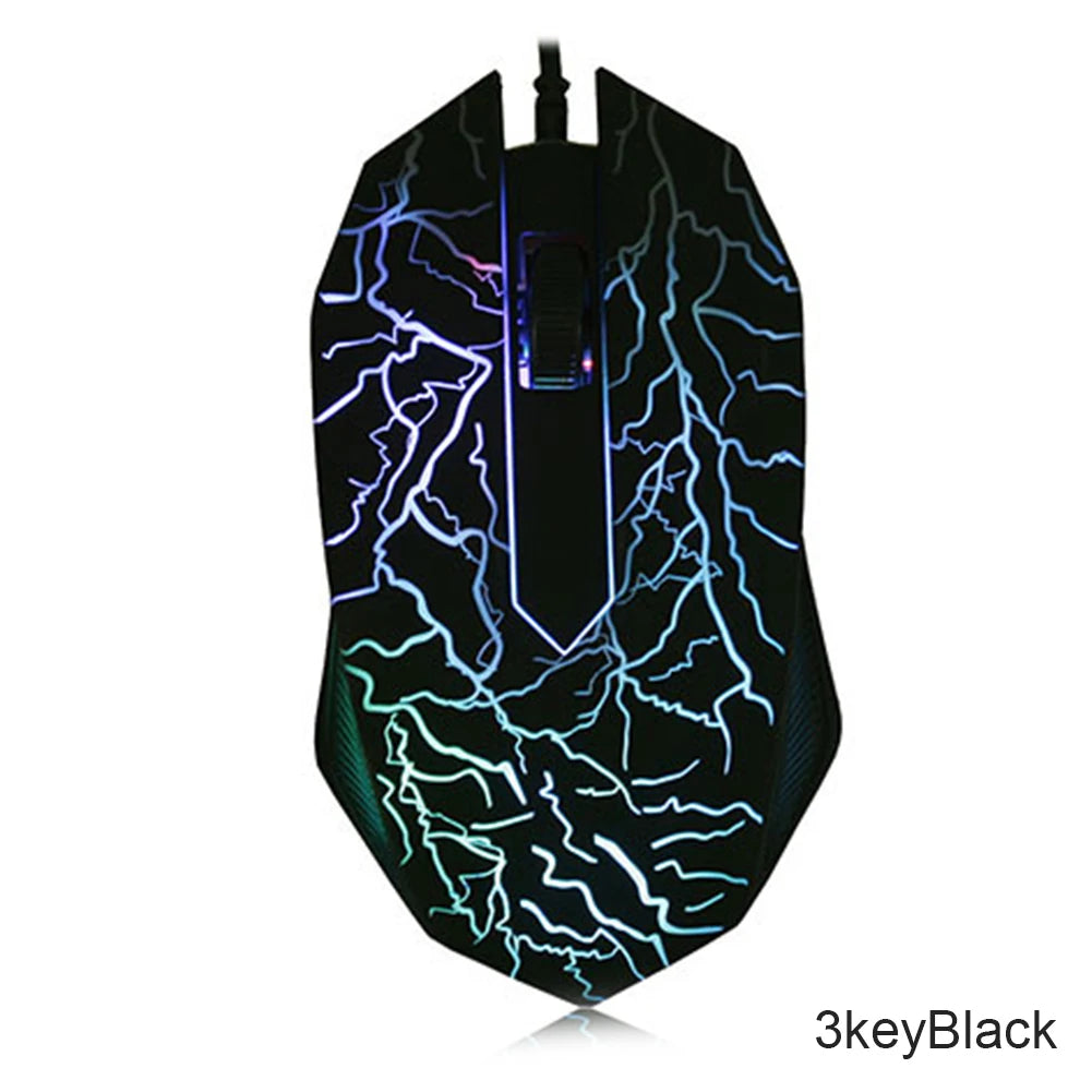 USB Wired Gaming Mouse RGB LED 2400 DPI Professional Gaming Mouse, Ergonomic USB Wired Gaming Mouse for PC, Laptop, Dota 2 & LOL