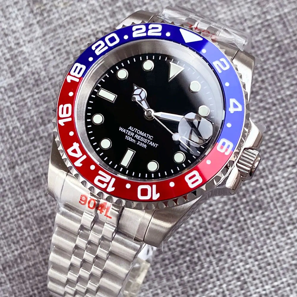 200m Waterproof Miyota8215 Automatic Men Watch Diver Watches 40mm Mechanical Movement Luminous Jubilee Strap Glide Lock Buckle