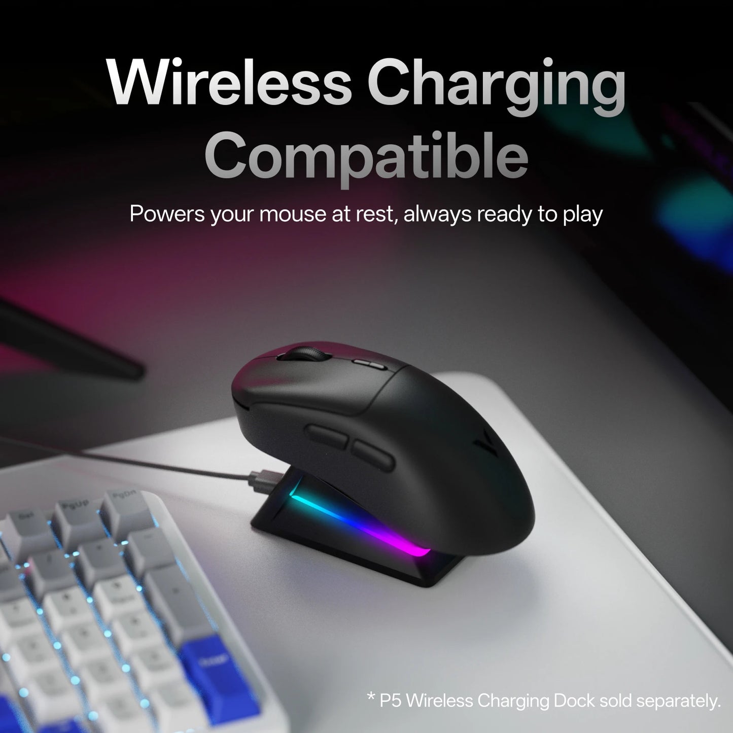 Rapoo VT3Pro GEN-1 Wireless Gaming Mouse 26,000 DPI, 8KHz Polling Rate, 59g Lightweight, 9 Programmable Buttons, PAW3398 Optical Sensor