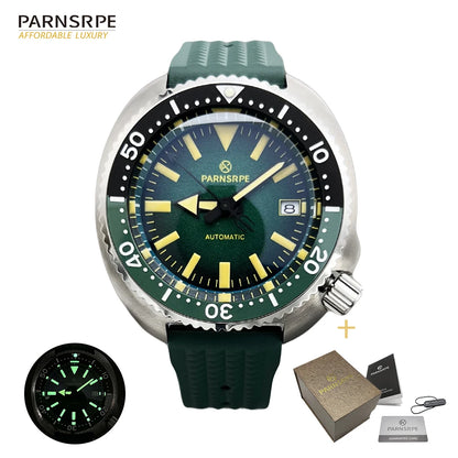 PARNSRPE Diver's Luxury Men's Watch Small Abalone Automatic Mechanical Watch Movement Aseptic Dial Sapphire Glass