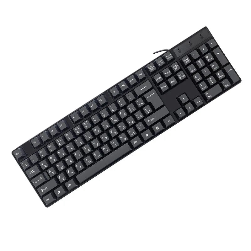 Multilingual USB Wired 104 Keys Gaming Keyboard – Spanish French Russian Arabic English Keyboard for PC & Desktop Computer