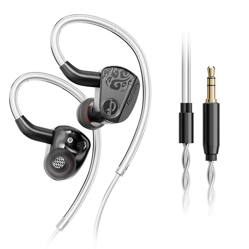 Zhulinniao JingHong Z3 2025 High-Fidelity In-Ear HiFi Earphones Dual Dynamic Drivers Metal Music Monitor Customizable Audio