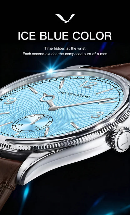 New Specht & Söhne 1908 Classic Men's Watches Mechanical Watch Genuine Leather Stainless Steel Business Wristwatch Waterproof
