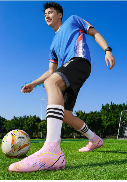 Men's Football Boots Professional Turf Futsal Match Grass Unisex Outdoor Training Soccer Shoes Soccer Cleats Non-slip Breathable