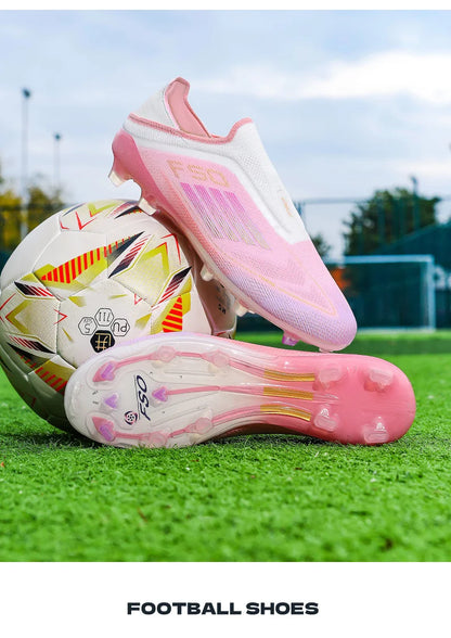 Men Soccer Shoes Training Football Boots Indoor Sneakers TF Long Spikes Match Futsal Ultralight Breathable Cleats Drop Shipping