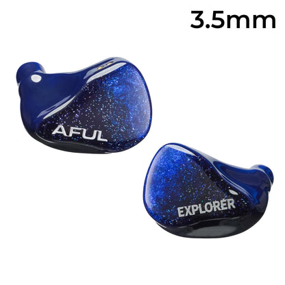AFUL Explorer HiFi Wired Hybrid Earphones 1DD+2BA In-Ear Monitors with 3D Printed Acoustic Tube, RLC Crossover & Premium HiFi Earbuds