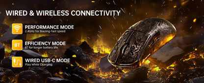 Mouse de gaming wireless ATTACK SHARK R11 ULTRA din fibră de carbon, 8000Hz, PAW3950MAX, 42000DPI, greutate redusă 49g, 20000FPS, Nordic 52840