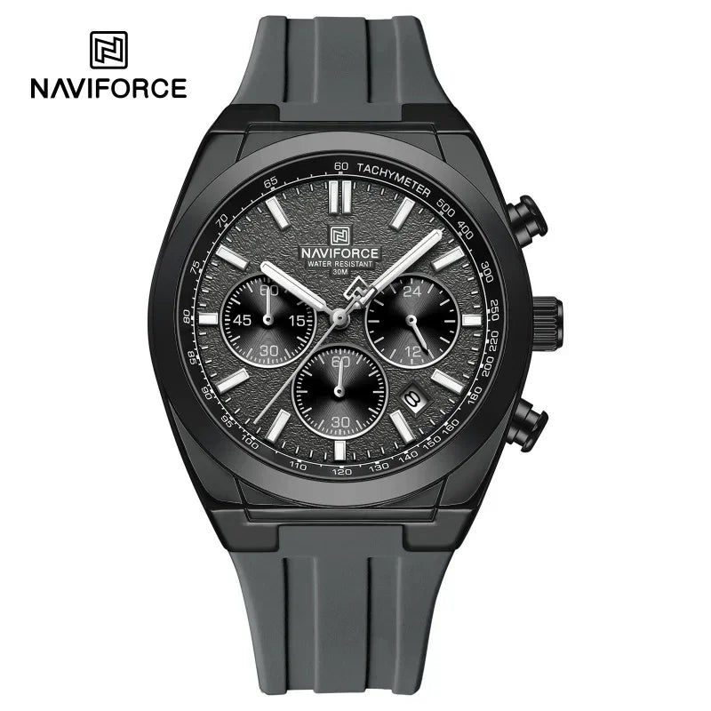 Ανδρικό ρολόι χειρός NAVIFORCE – Πολυτελές και σπορ στυλ, μηχανισμός χαλαζία, ένδειξη 24 ωρών, παράθυρο ημερομηνίας, χρονογράφος, αδιάβροχο – Ιδέα για δώρο για άνδρες