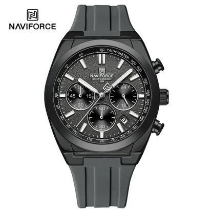 Ανδρικό ρολόι χειρός NAVIFORCE – Πολυτελές και σπορ στυλ, μηχανισμός χαλαζία, ένδειξη 24 ωρών, παράθυρο ημερομηνίας, χρονογράφος, αδιάβροχο – Ιδέα για δώρο για άνδρες