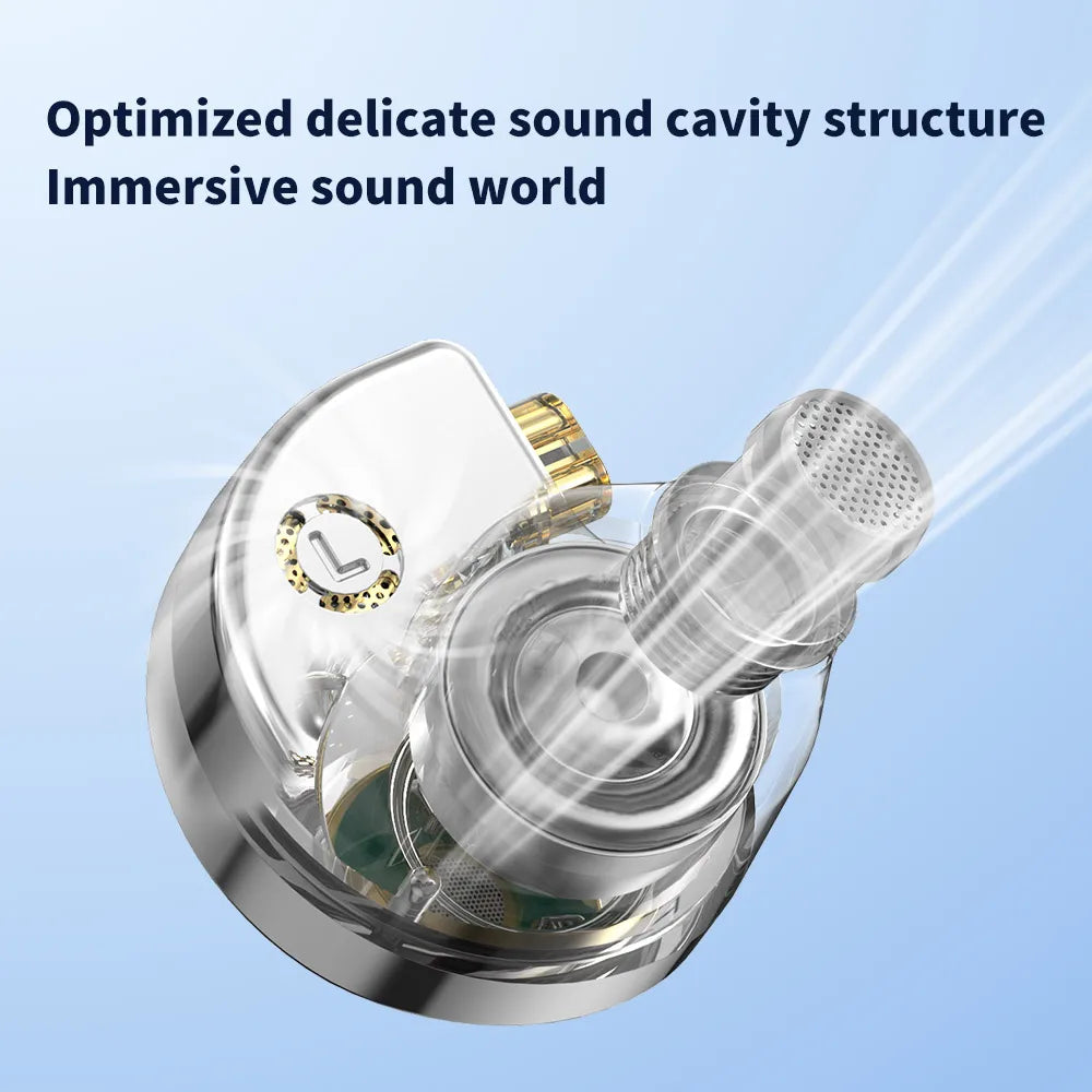 TRN Conch Lucky Bag In-Ear Monitors – DLC Diamond Dynamic HiFi Wired Earphones with Tuning Nozzle Filters for Xiaomi