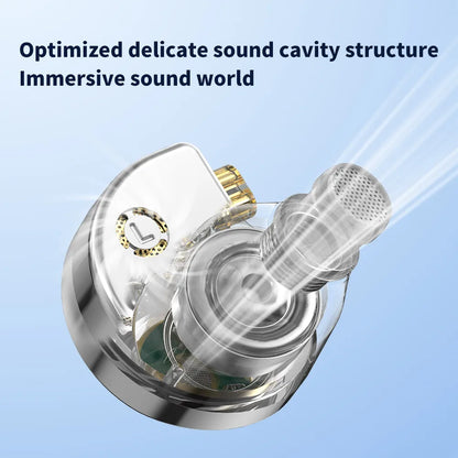 TRN Conch In-Ear Monitor Earphones – DLC Diamond Diaphragm Dynamic Driver HiFi Wired Earbuds with Tuning Nozzle Filters