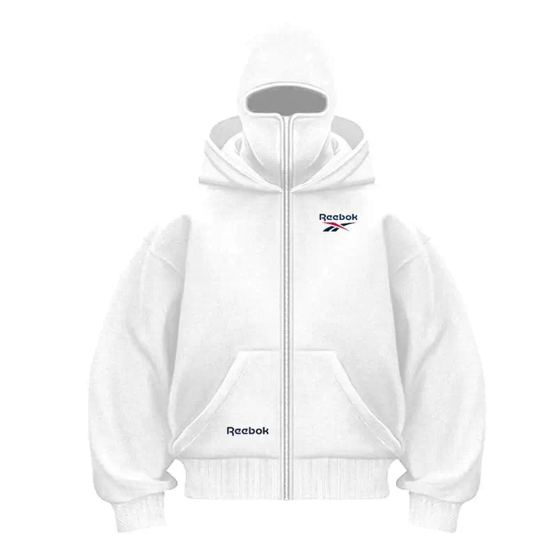 Reebok logo men's new double hood design sweatshirt, gothic style, Harajuku style, new winter warm double hooded sport jacket, m Produit gaming premium Fraquane, produits de luxe, nouvelle génération, équipement gamer