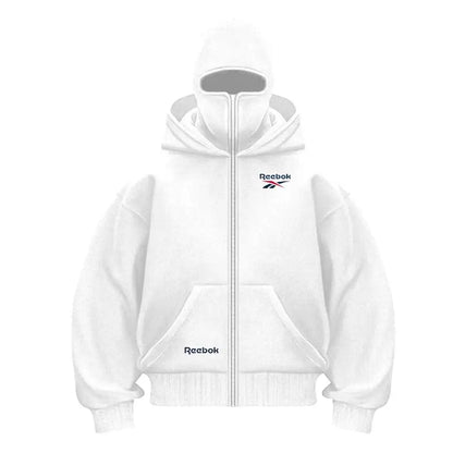 Reebok logo men's new double hood design sweatshirt, gothic style, Harajuku style, new winter warm double hooded sport jacket, m Produit gaming premium Fraquane, produits de luxe, nouvelle génération, équipement gamer