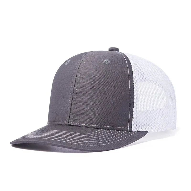 Cappellino da baseball classico in rete traspirante per donne, cappellino casual da camionista traspirante, cappellino unisex regolabile con chiusura a scatto, cappellino sportivo e dinamico da papà