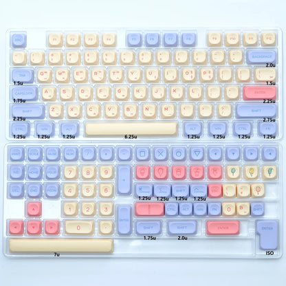 KBDiy KOA Profile Keycap GMK Style Retro 9009 Theme PBT Keycaps For Mechanical Keyboard Gaming KIT Korean 139 Keys ISO Key Cap