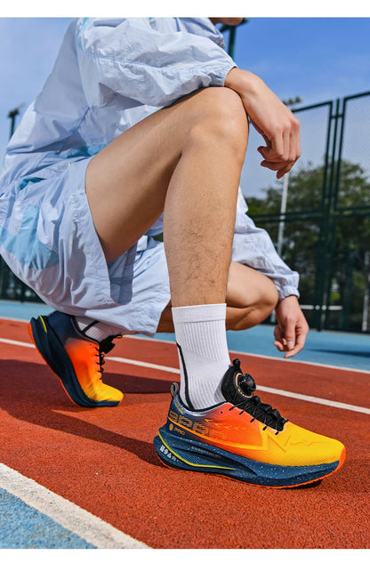 Scarpe da corsa da maratona da uomo con soletta in carbonio, sportive specializzate, traspiranti e leggere; scarpe da ginnastica da donna comode, sportive e antiscivolo