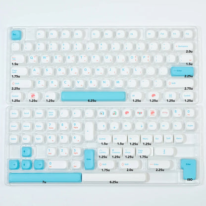 KBDiy KOA Profile Keycap GMK Style Retro 9009 Theme PBT Keycaps For Mechanical Keyboard Gaming KIT Korean 139 Keys ISO Key Cap