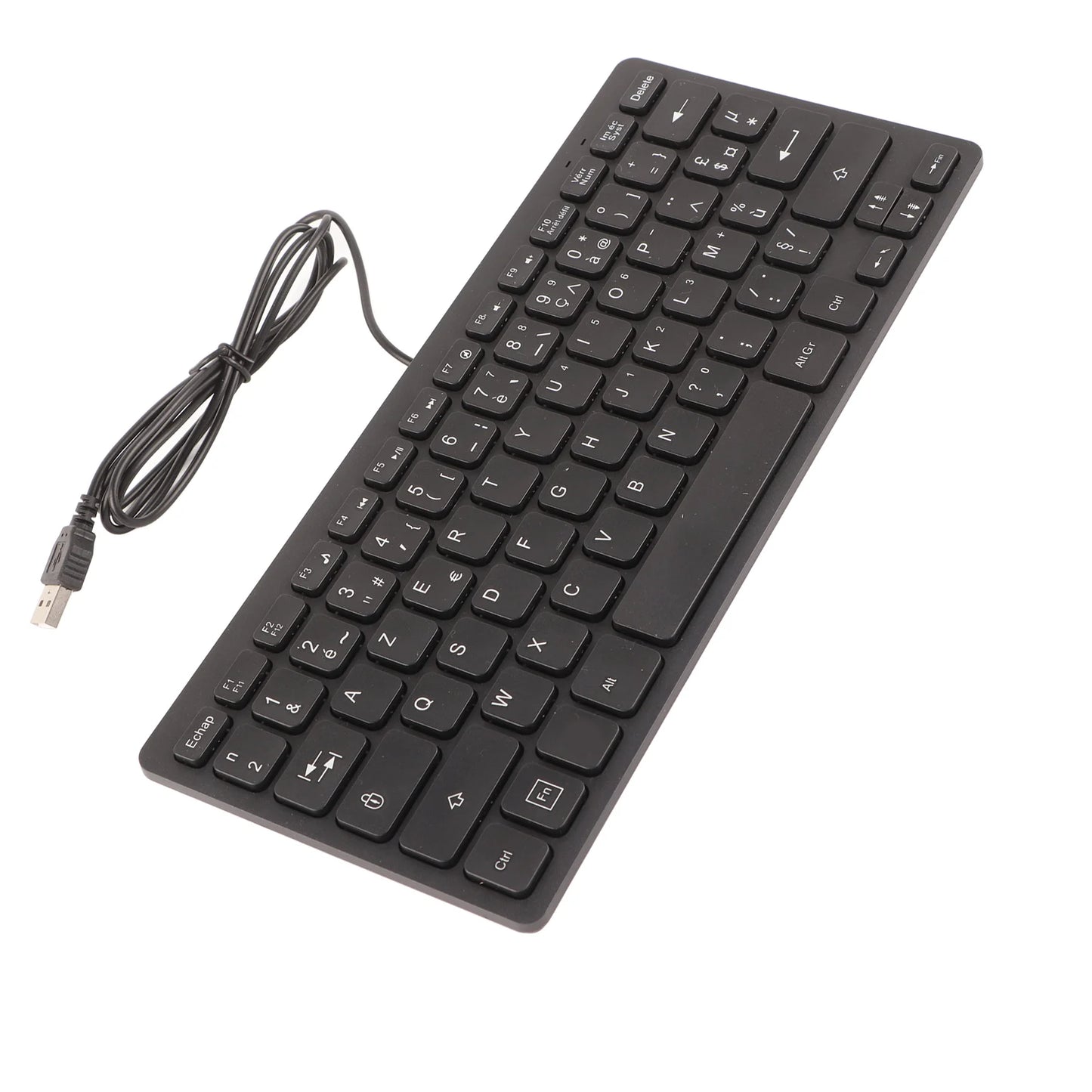 78 Keys Russian French German Keyboard Ergonomic Design UltraThin Mini Durable USB Wired Mechanical Keyboard for PC Laptops
