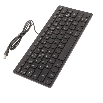 78 Keys Russian French German Keyboard Ergonomic Design UltraThin Mini Durable USB Wired Mechanical Keyboard for PC Laptops