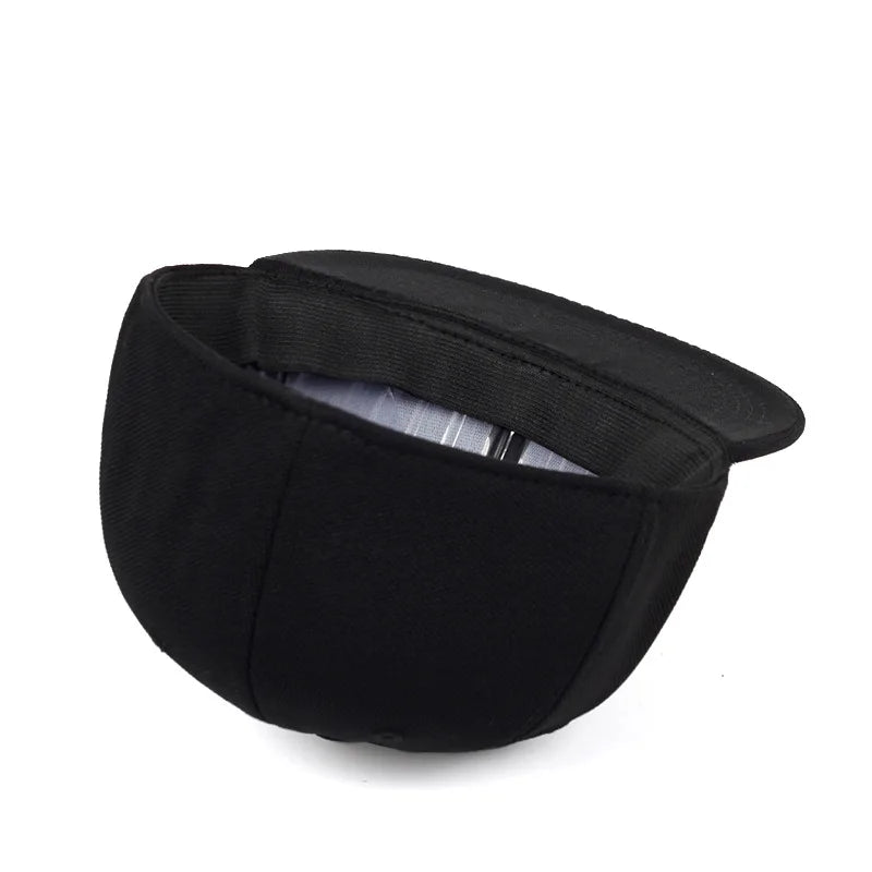 Casquettes Snapback fermées à l'arrière, non réglables, pour homme, de qualité, style hip-hop, ajustées, pour adulte, couleur unie, casquettes de baseball, 57-58 cm, pour petits visages