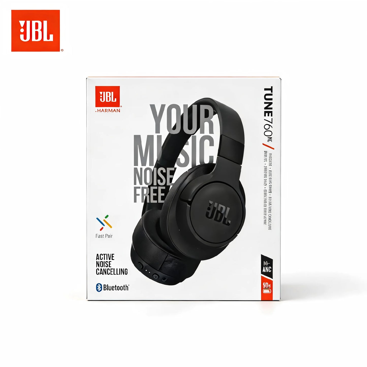 JBL Tune 760NC Wireless Bluetooth Headphones with Active Noise Cancelling, Wireless Headset with Mic, JBL Tune 760NC Gaming Headphones for Music, Calls & Travel
