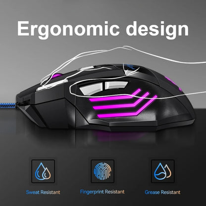 T-WOLF M1 Wired Gaming Mouse 7-Button RGB Backlit Ergonomic USB Gaming Mouse for PC Gamers with Adjustable DPI